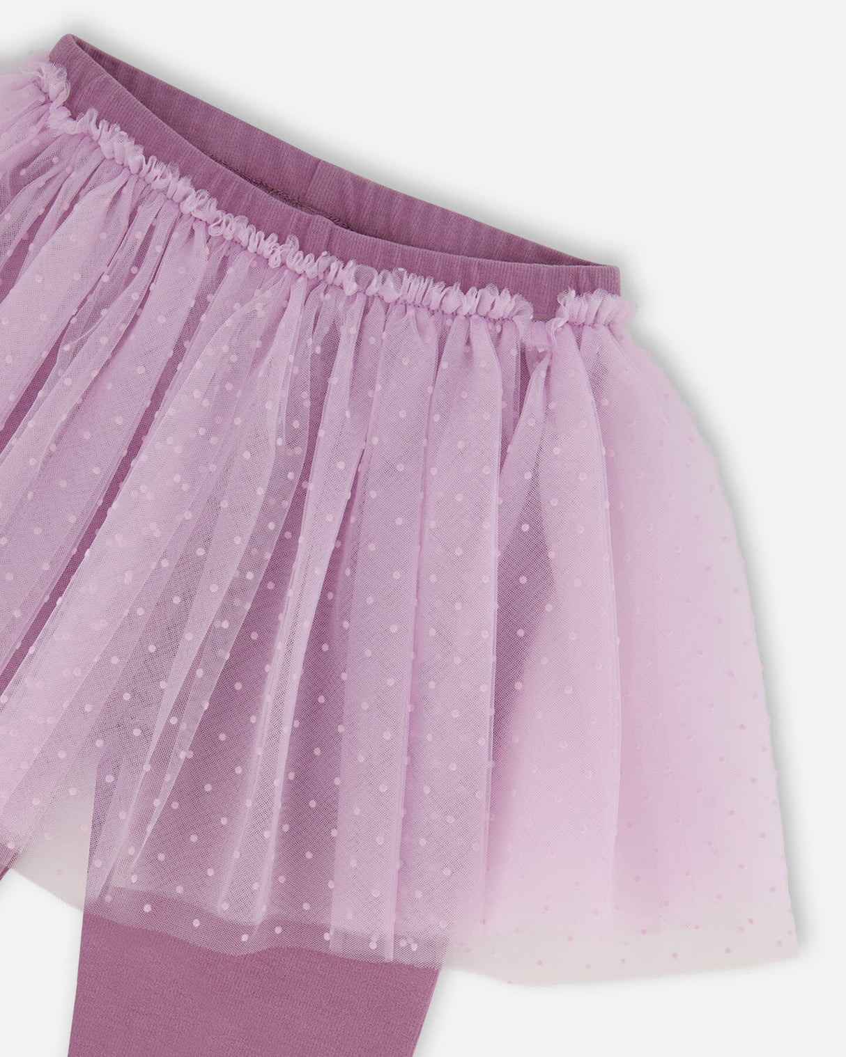 Leggings With Tulle Skirt Purple Gray-3