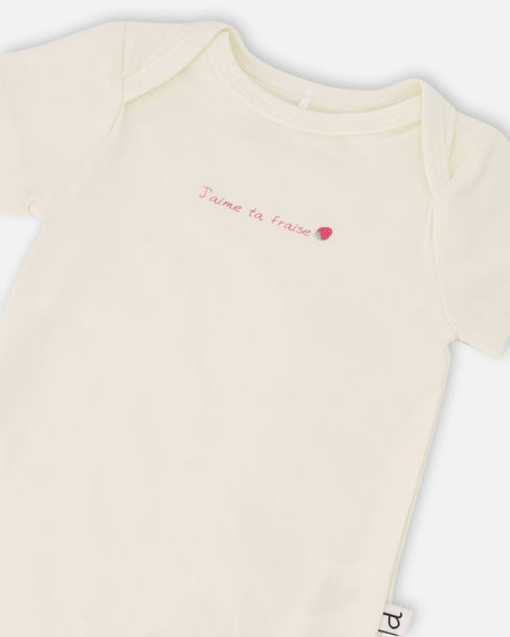 Evolutive Organic Cotton Jersey Onesie White-3