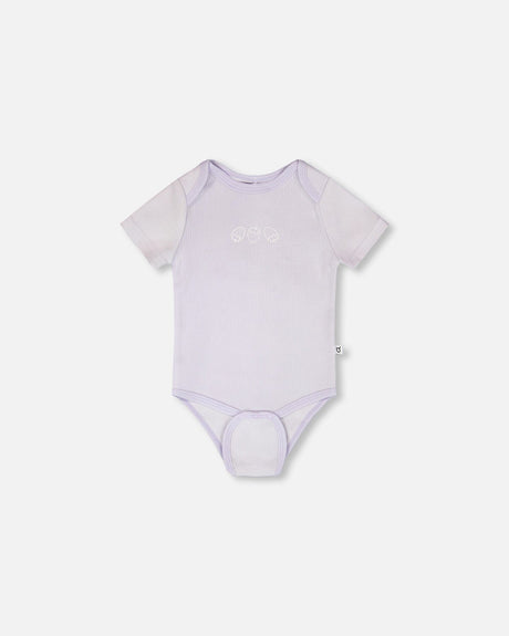 Evolutive Cotton Rib Jersey Onesie Lilac-1