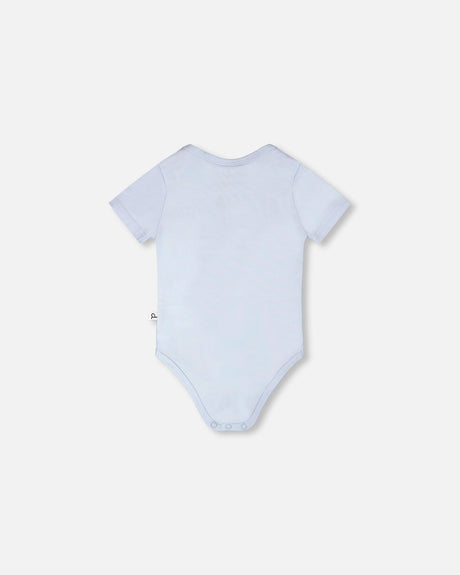 Evolutive Organic Cotton Jersey Onesie Sky Blue-2