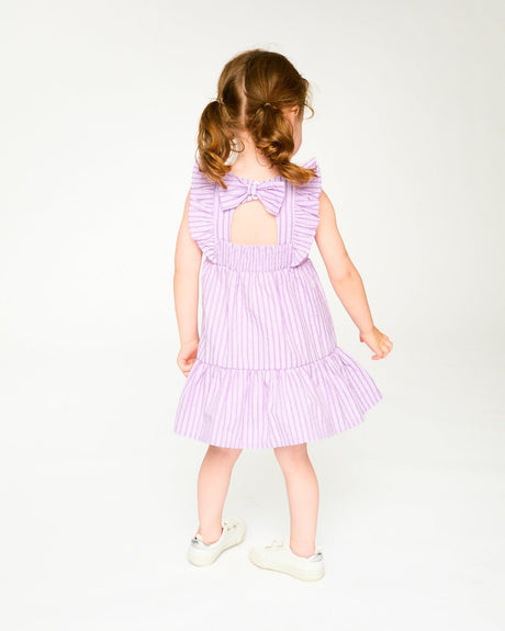 Striped Dress Lavender-3