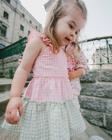 Tunic And Organic Cotton Capri Set Coral Gingham And Coral-1