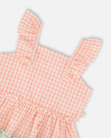 Tunic And Organic Cotton Capri Set Coral Gingham And Coral-4