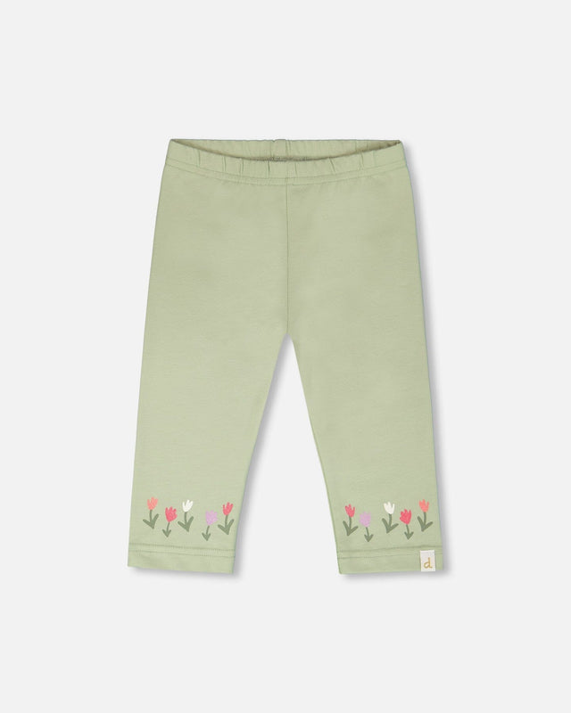 Organic Cotton Jersey Capri Light Khaki Green-0
