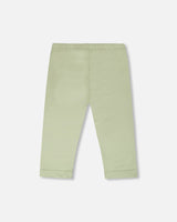 Organic Cotton Jersey Capri Light Khaki Green-3