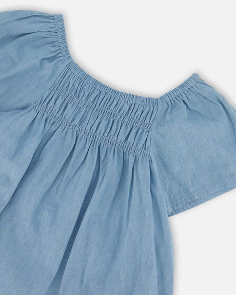 Blue Chambray Top-3