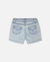 Light Blue Denim Shorts-2