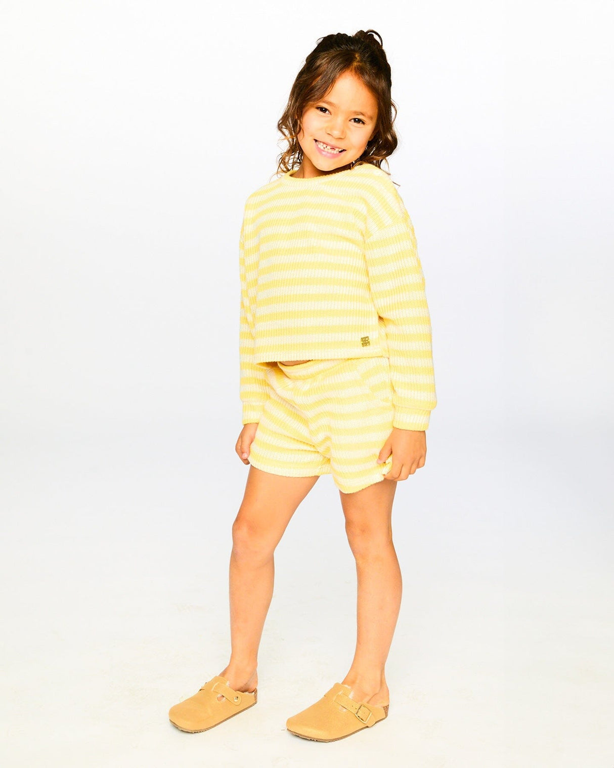 Striped Sweater Yellow And White-2