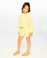Striped Sweater Yellow And White-2