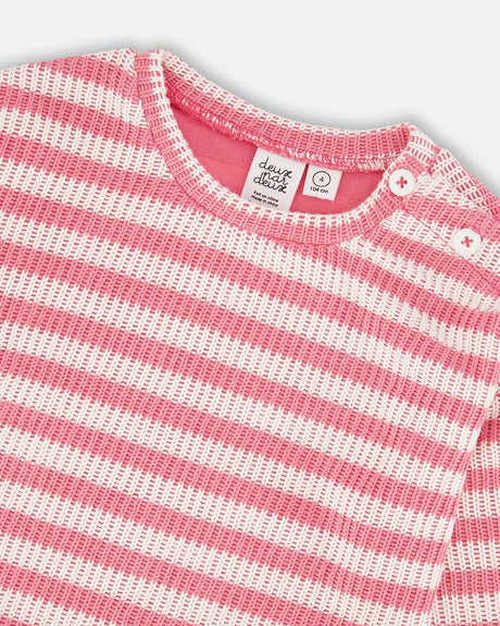 Striped Sweater Pink And White-3