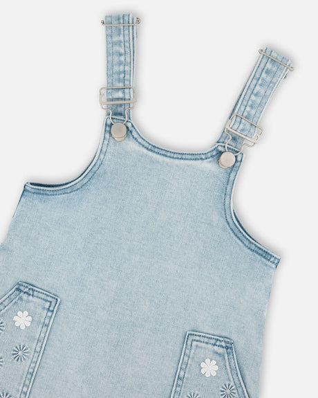 Light Blue Denim Overall Dress-3