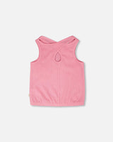 Crinkle Jersey Tank Top Pink-2