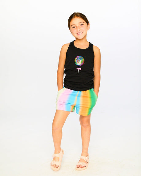Printed French Terry Shorts Multicolored-1