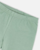 Organic Cotton Jersey Leggings Sage Green-3