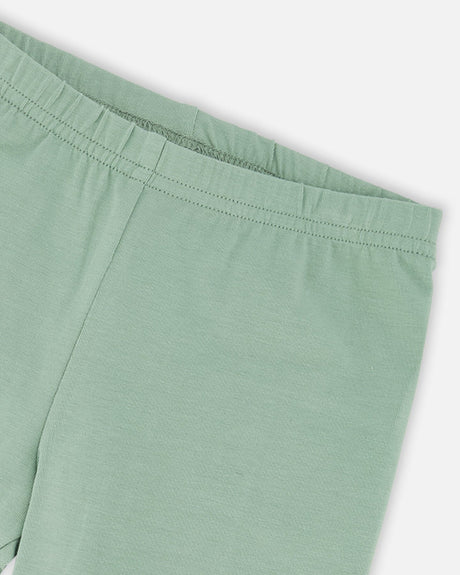 Organic Cotton Jersey Leggings Sage Green-3