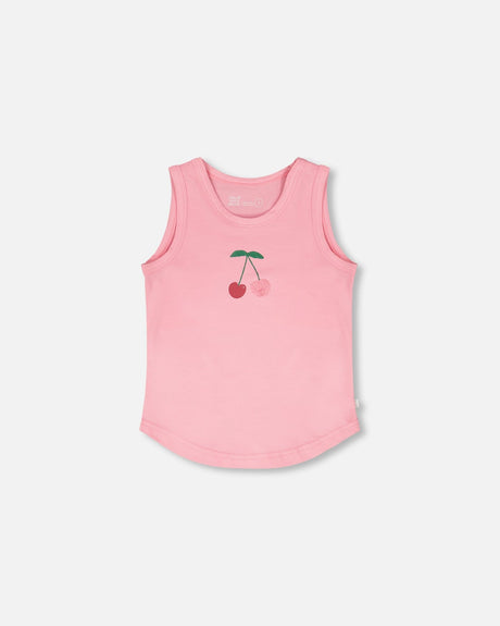 Organic Cotton Jersey Tank Top Pink-0