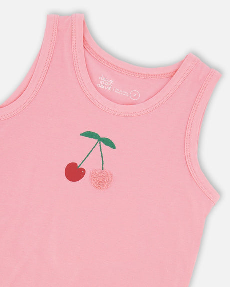 Organic Cotton Jersey Tank Top Pink-3