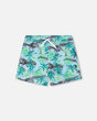 Boardshorts Blue Skeleton Print-0