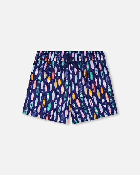 Boardshorts Blue Surfboard Print-0