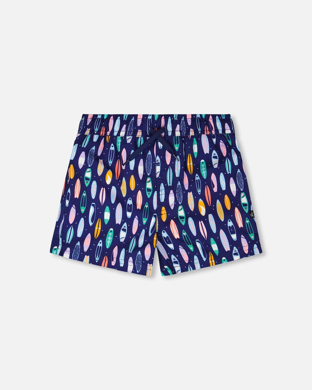 Boardshorts Blue Surfboard Print-0