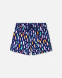 Boardshorts Blue Surfboard Print-0