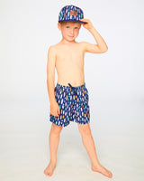 Boardshorts Blue Surfboard Print-2
