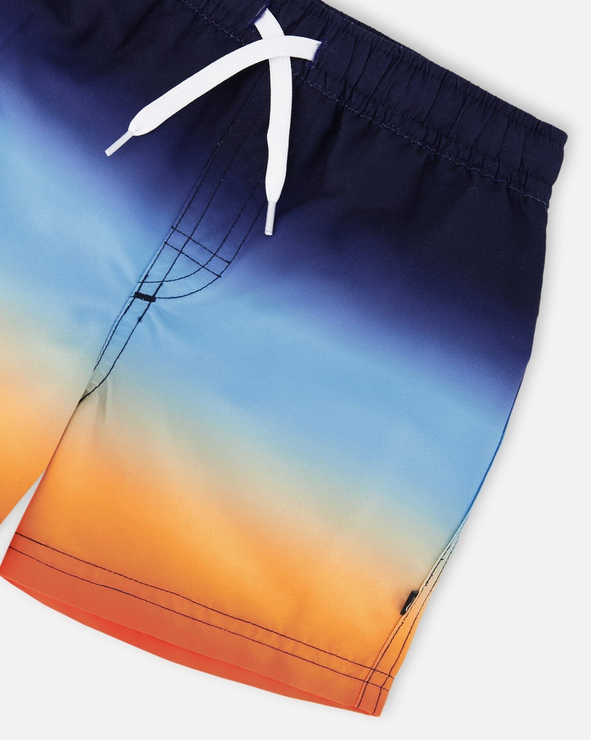 Swim Trunks Blue And Orange Gradient-4