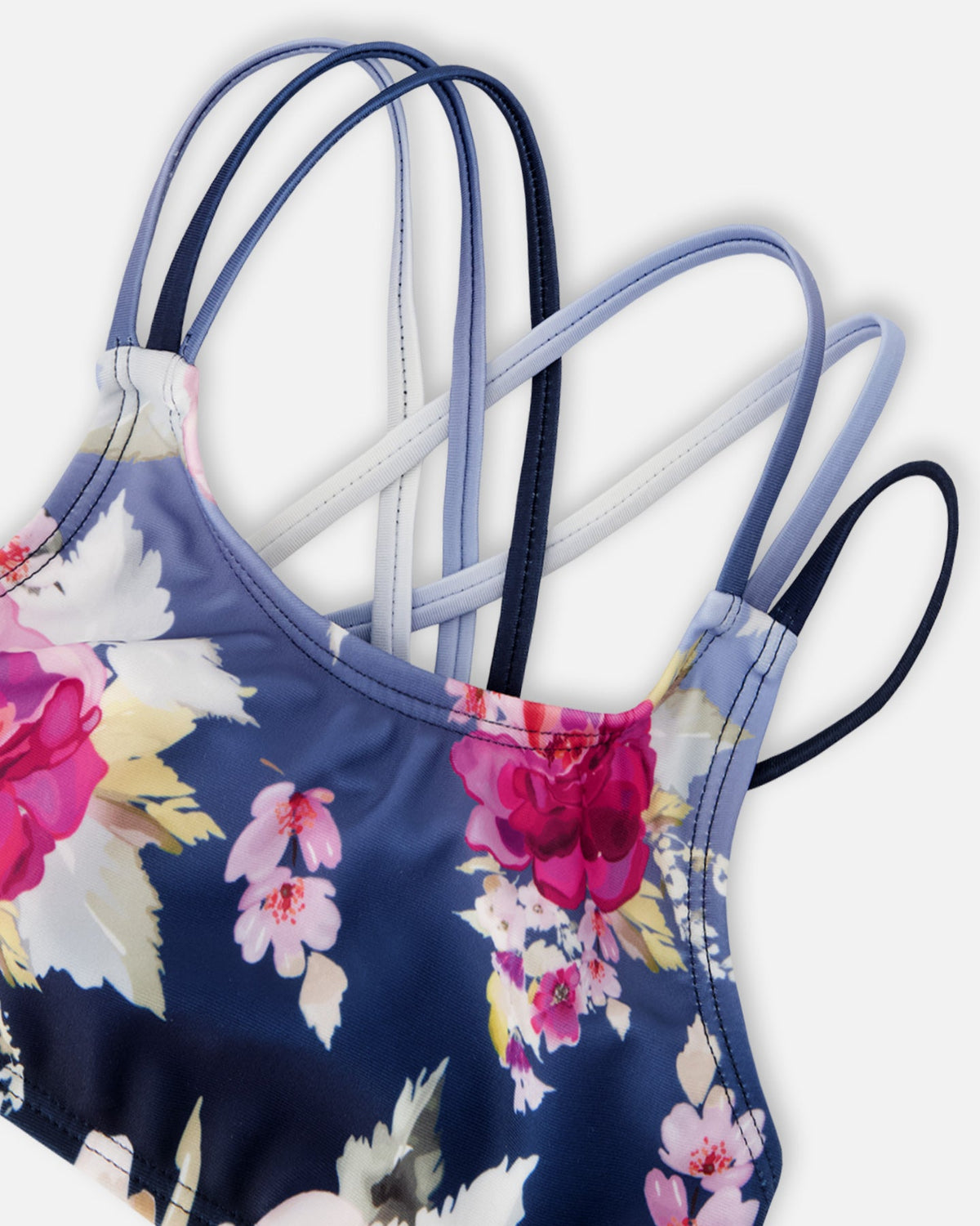 Deux par Deux Two-Piece Swimsuit Blue Rose Print product image P3