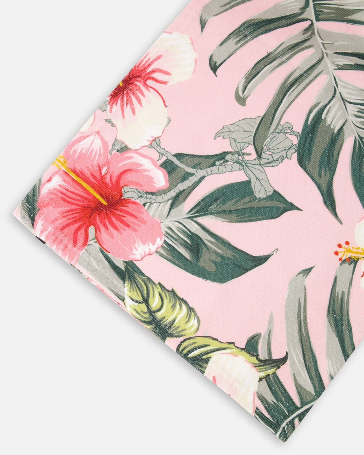 Beach Towel Pink Hibiscus Print-2