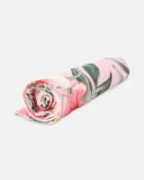 Beach Towel Pink Hibiscus Print-3