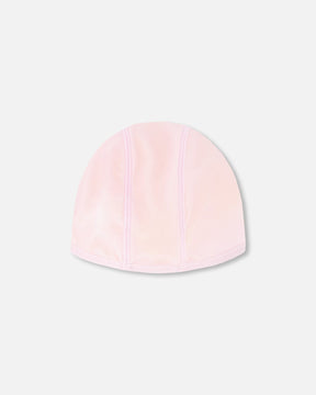 Deux par Deux pale pink swim cap, front view
