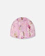Swim Cap Purple Flower Print-0