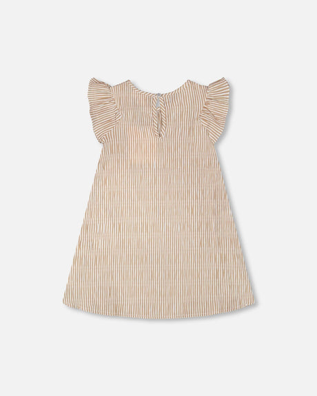 Striped Dress Off White And Sand-2