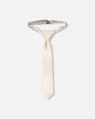 Neck Tie White And Sand Check-0