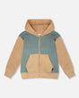 Hooded French Terry Cardigan Mint Green-0