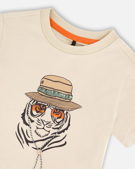 Organic Cotton Short Sleeve T-Shirt Off White-3