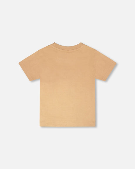 Organic Cotton Short Sleeve T-Shirt Beige-2