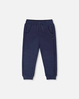 French Terry Pants Blue-0