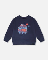 French Terry Sweatshirt Blue-0