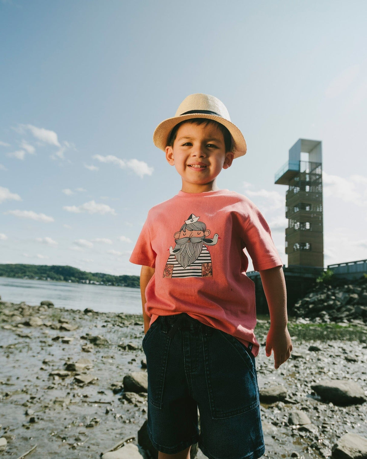 Organic Cotton Short Sleeve T-Shirt Brick-2