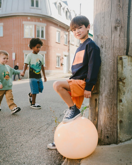 French Terry Shorts Orange-1