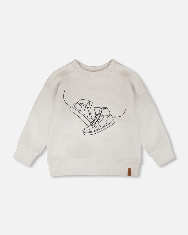 French Terry Sweatshirt Pale Grey-0