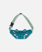 Crocodile Fanny Pack Turquoise-0