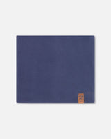 Deux par Deux navy stretch jersey neck warmer laid flat with a small brown label