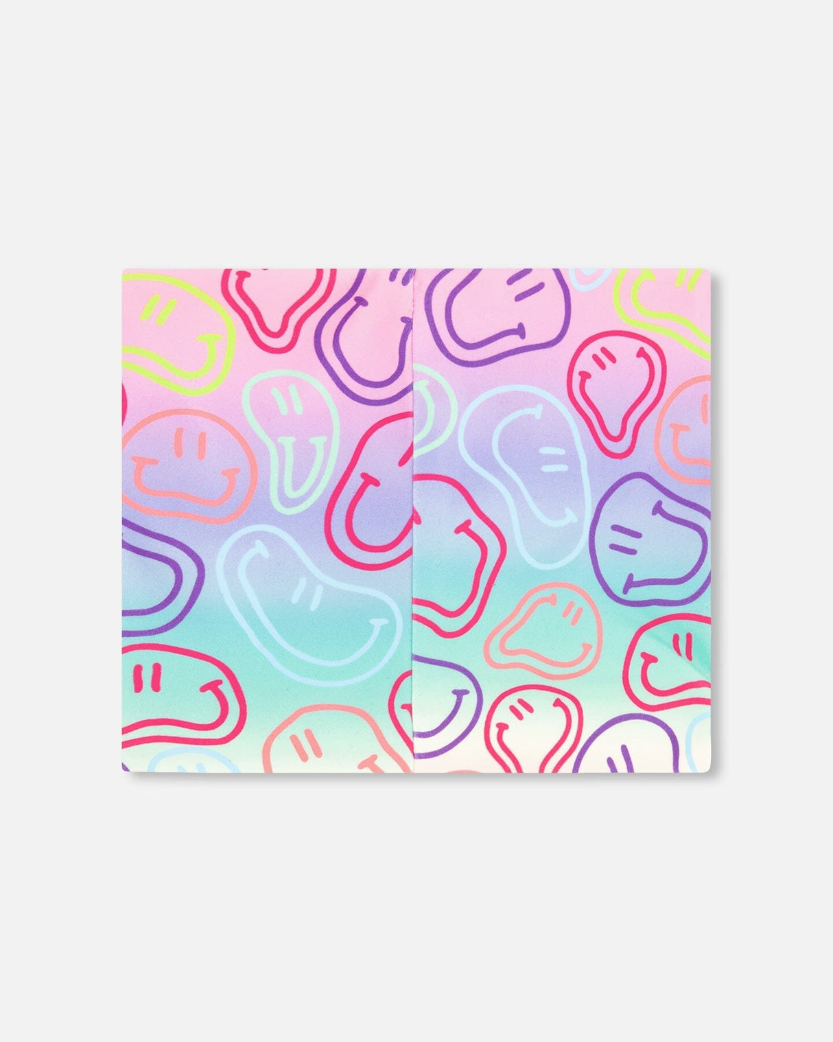 Stretch Jersey Neck Tube Multicolored Printed Smileys-1