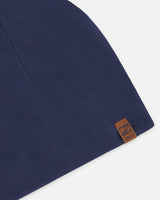 Stretch Jersey Beanie Navy Blue-3