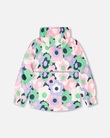 Mid-Season Jacket Black Printed Flowers-2