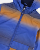 Insulated Two-Piece Mid-Season Outerwear Set Blue And Brown Gradient-3
