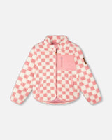 Sherpa Jacket Pink Checkerboard-0