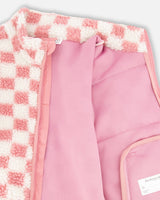 Sherpa Jacket Pink Checkerboard-3